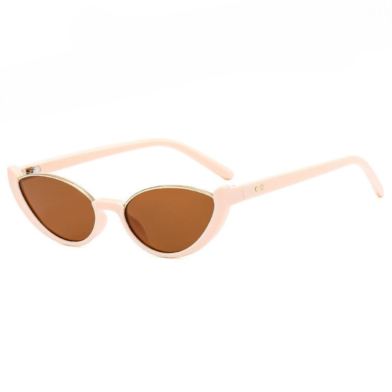 White Shell Cat-Eye Brown Sunglasses JLTG0290