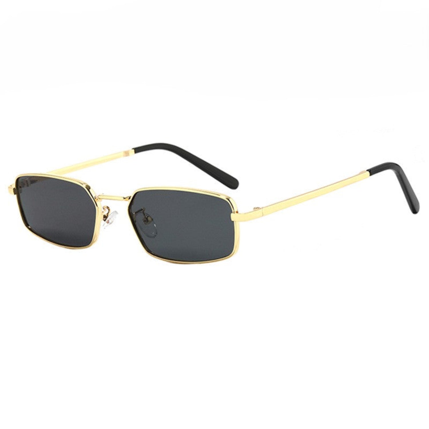 Gold Rectangular Frame Black Sunglasses JLTG0293