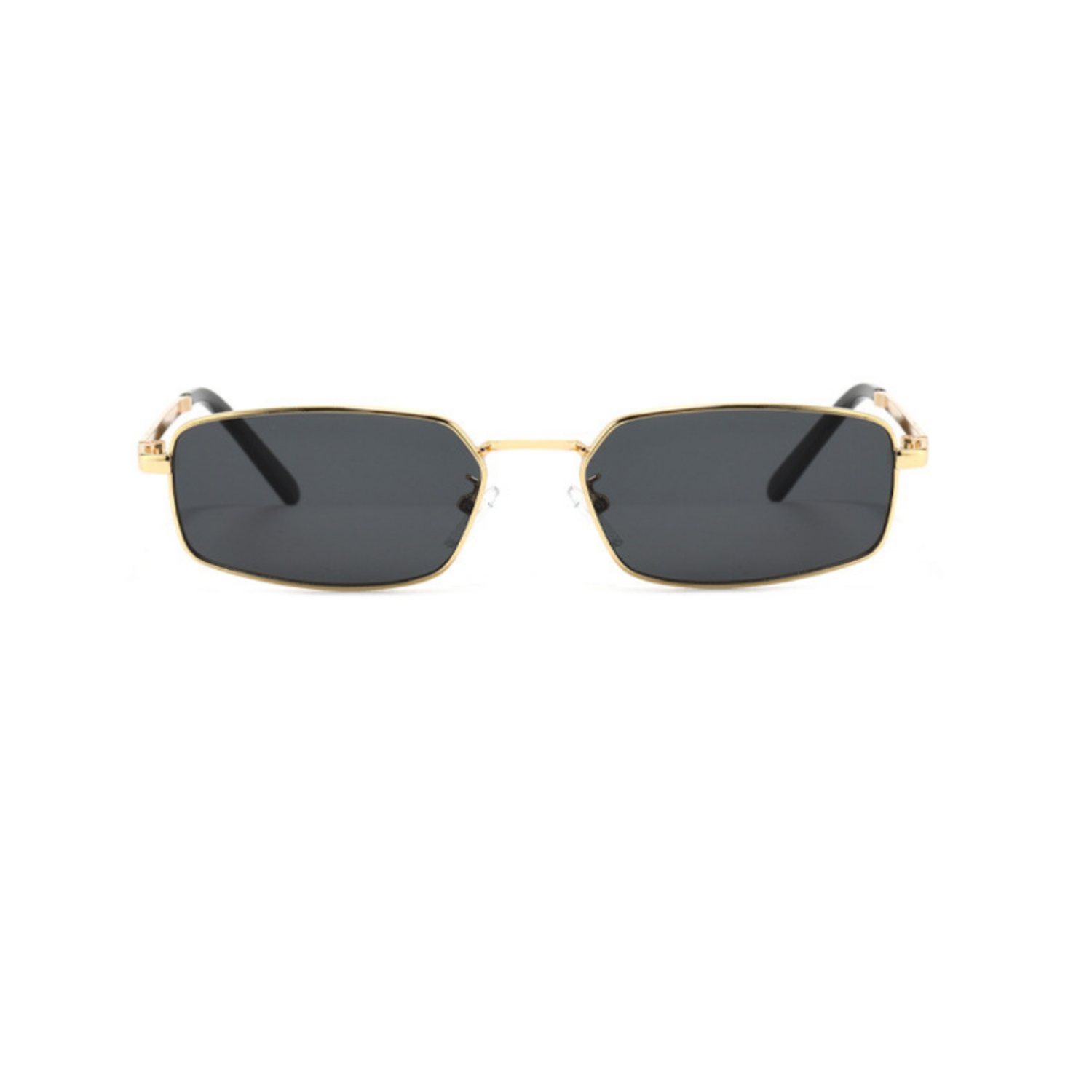 Gold Rectangular Frame Black Sunglasses JLTG0293
