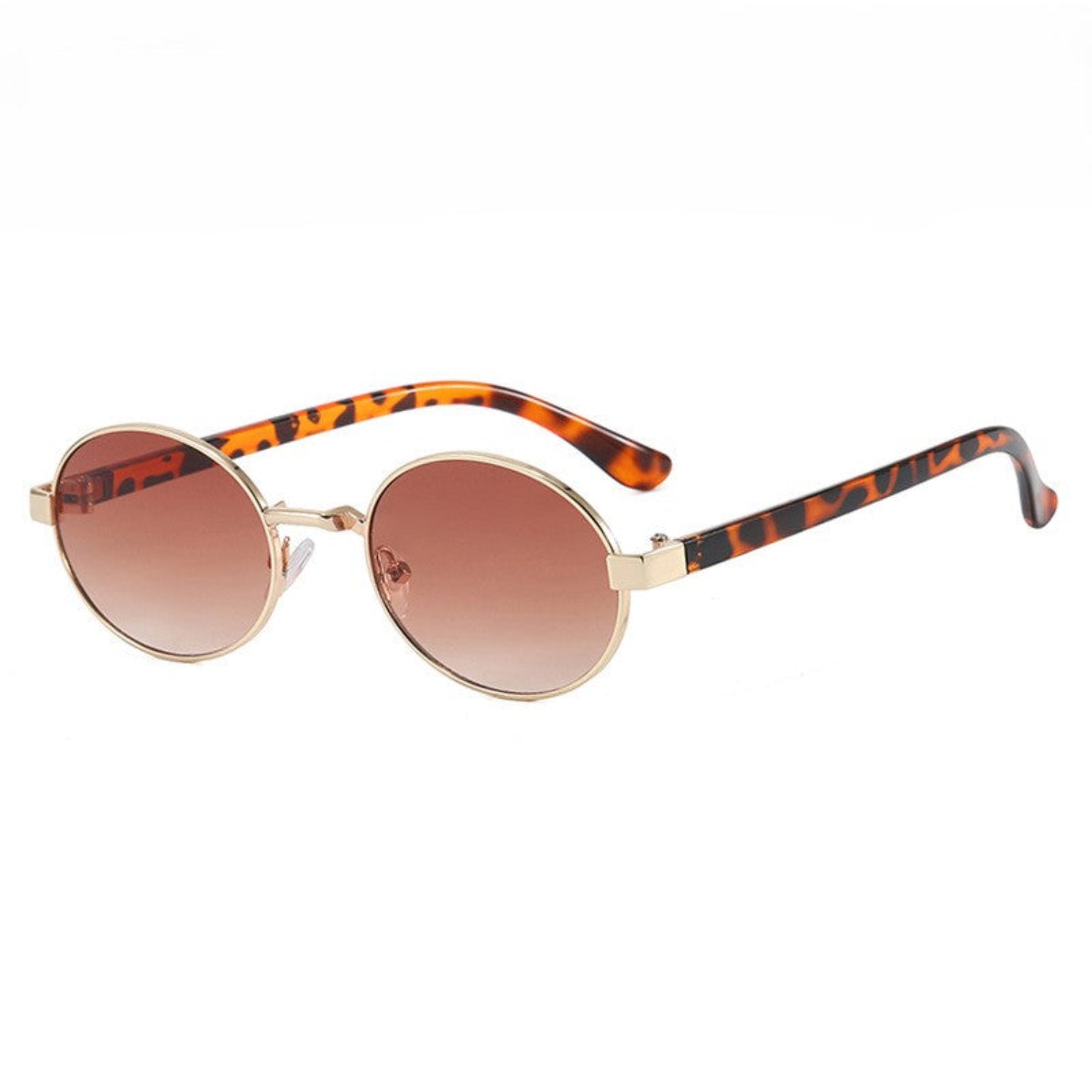 Gold Round Tortoise Brown Sunglasses JLTG0295