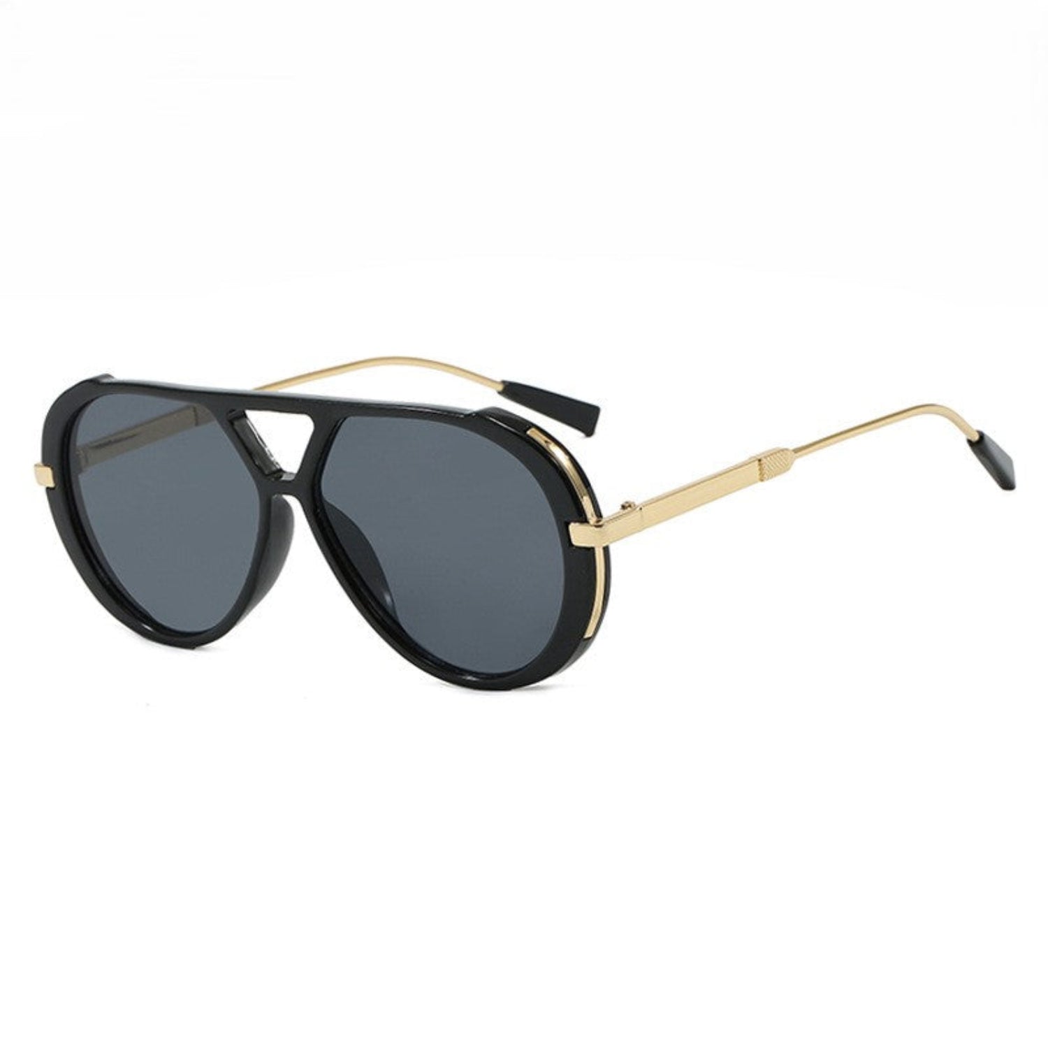 Black Aviator Gold Temple Sunglasses JLTG0297