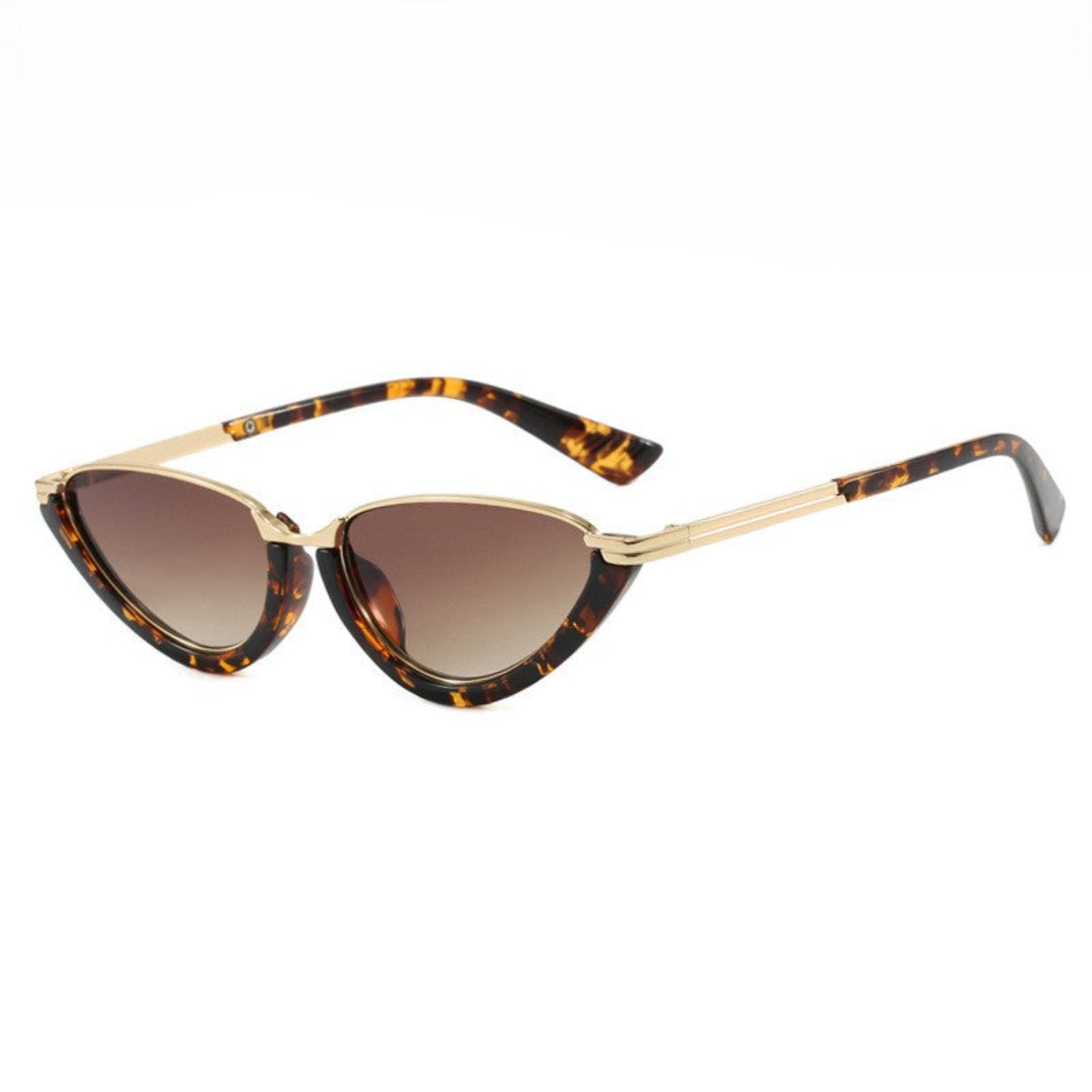 Gold Tortoise brown Cat-Eye Tinted Sunglasses JLTG0302