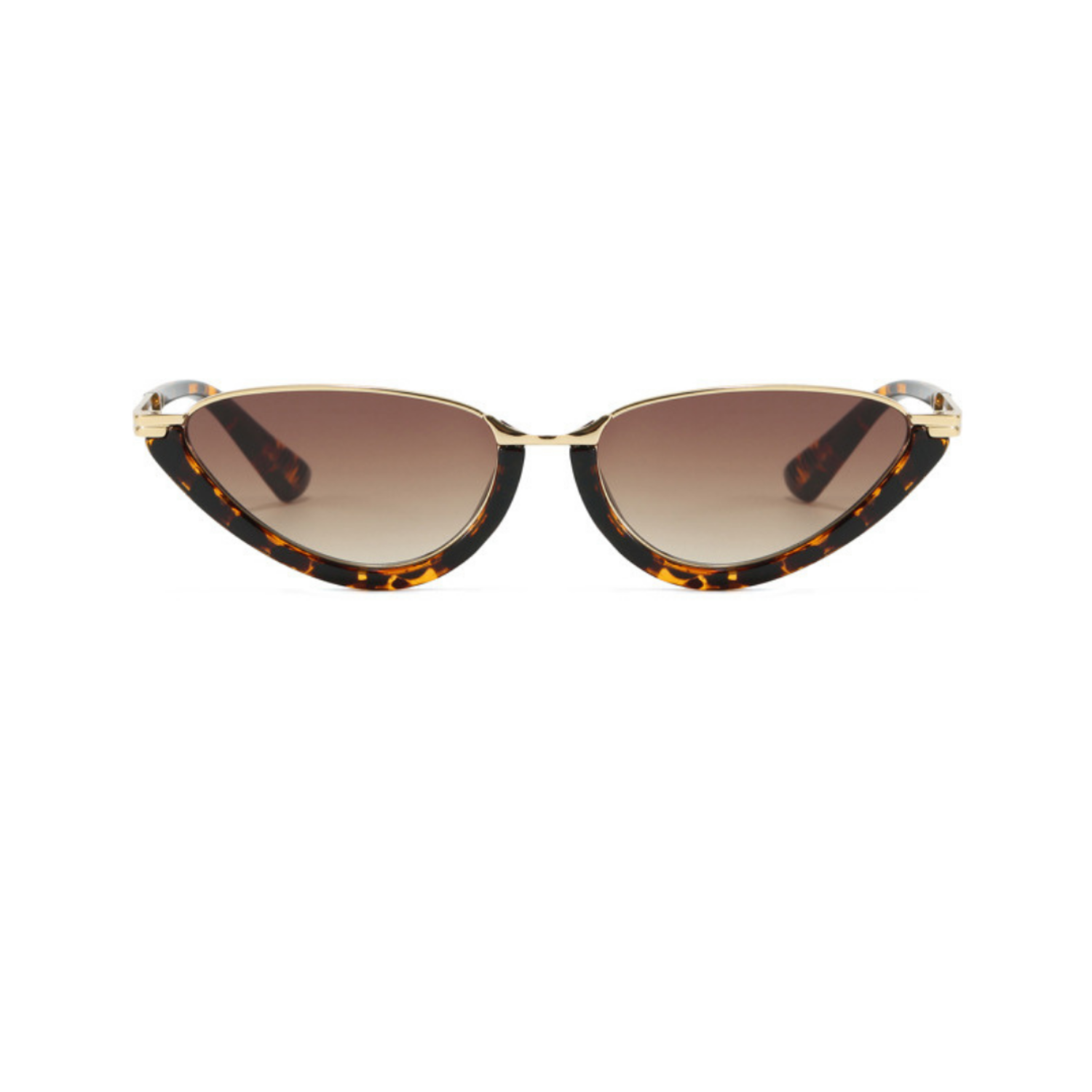 Gold Tortoise brown Cat-Eye Tinted Sunglasses JLTG0302