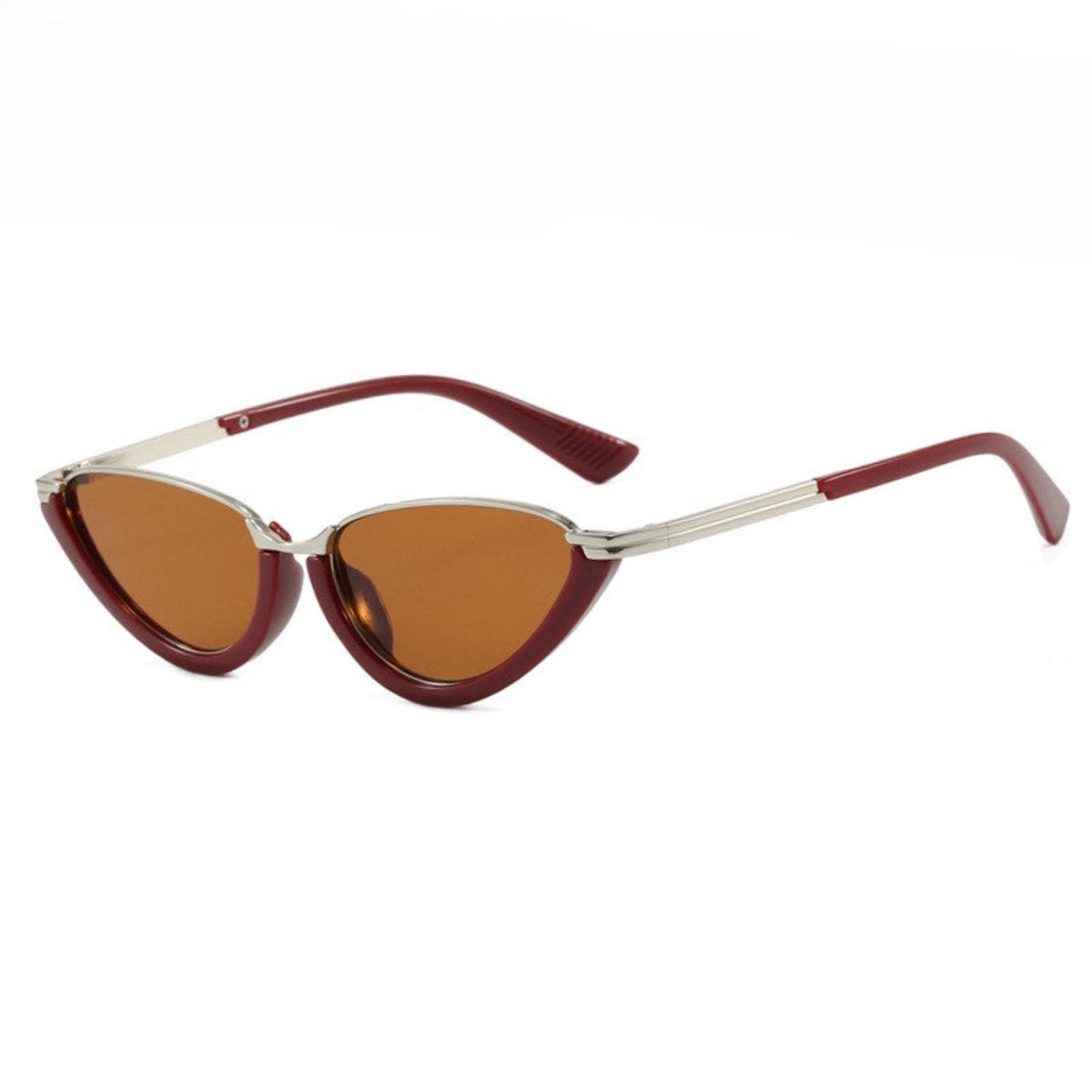 Gold Red Cat-Eye Tinted Sunglasses JLTG0303