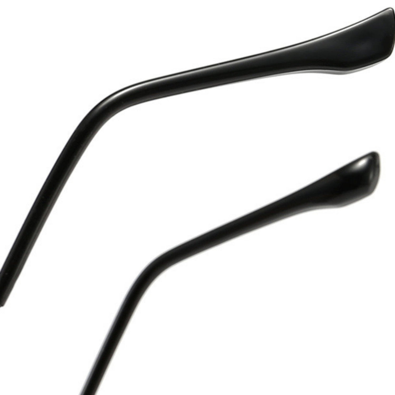 Rimless Gold Scalloped Black Sunglasses JLTG0306