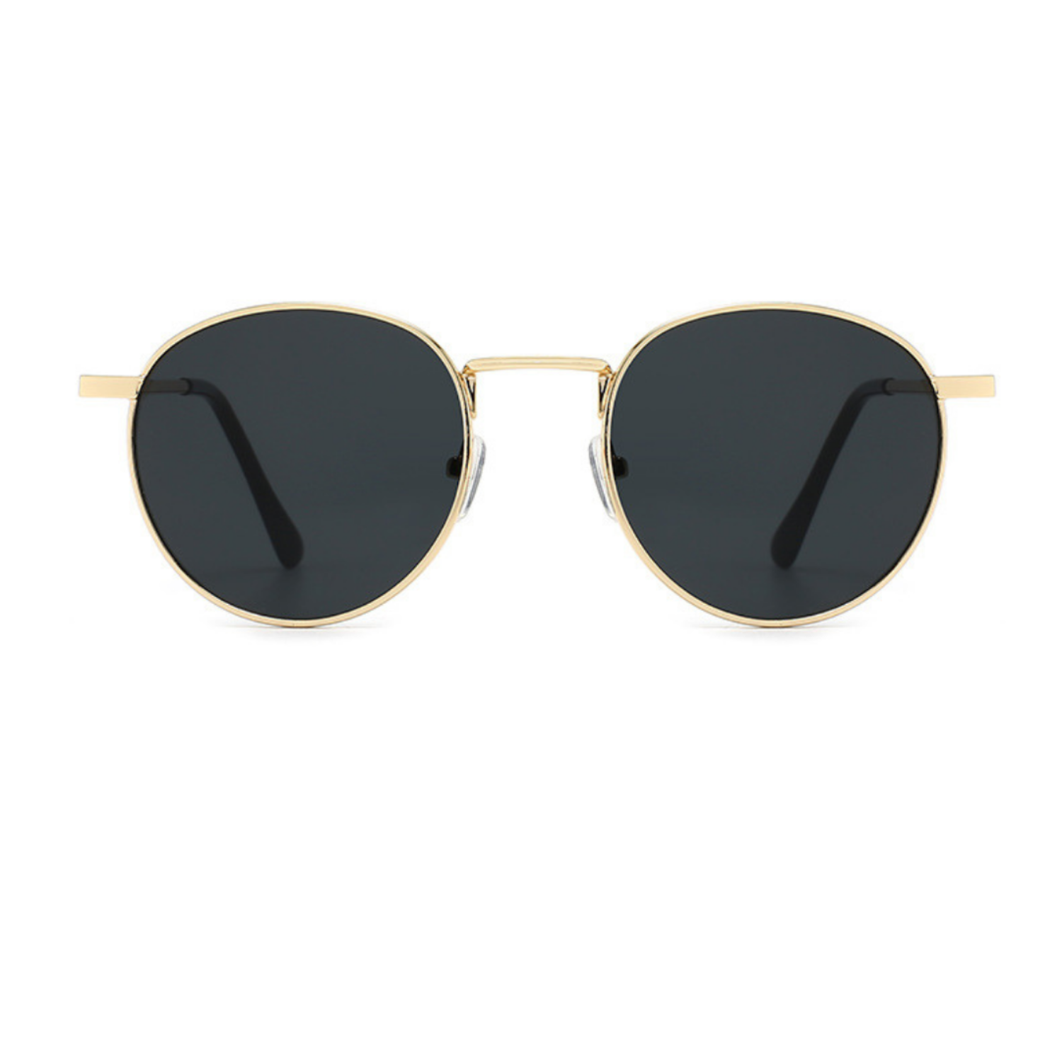 Gold Round Frame Black Sunglasses JLTG0309