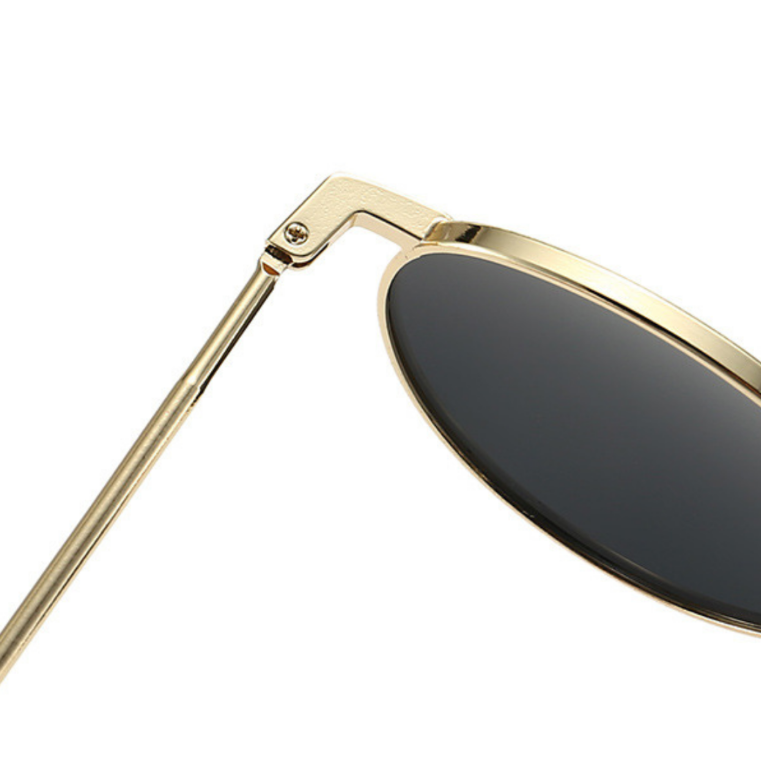 Gold Round Frame Black Sunglasses JLTG0309