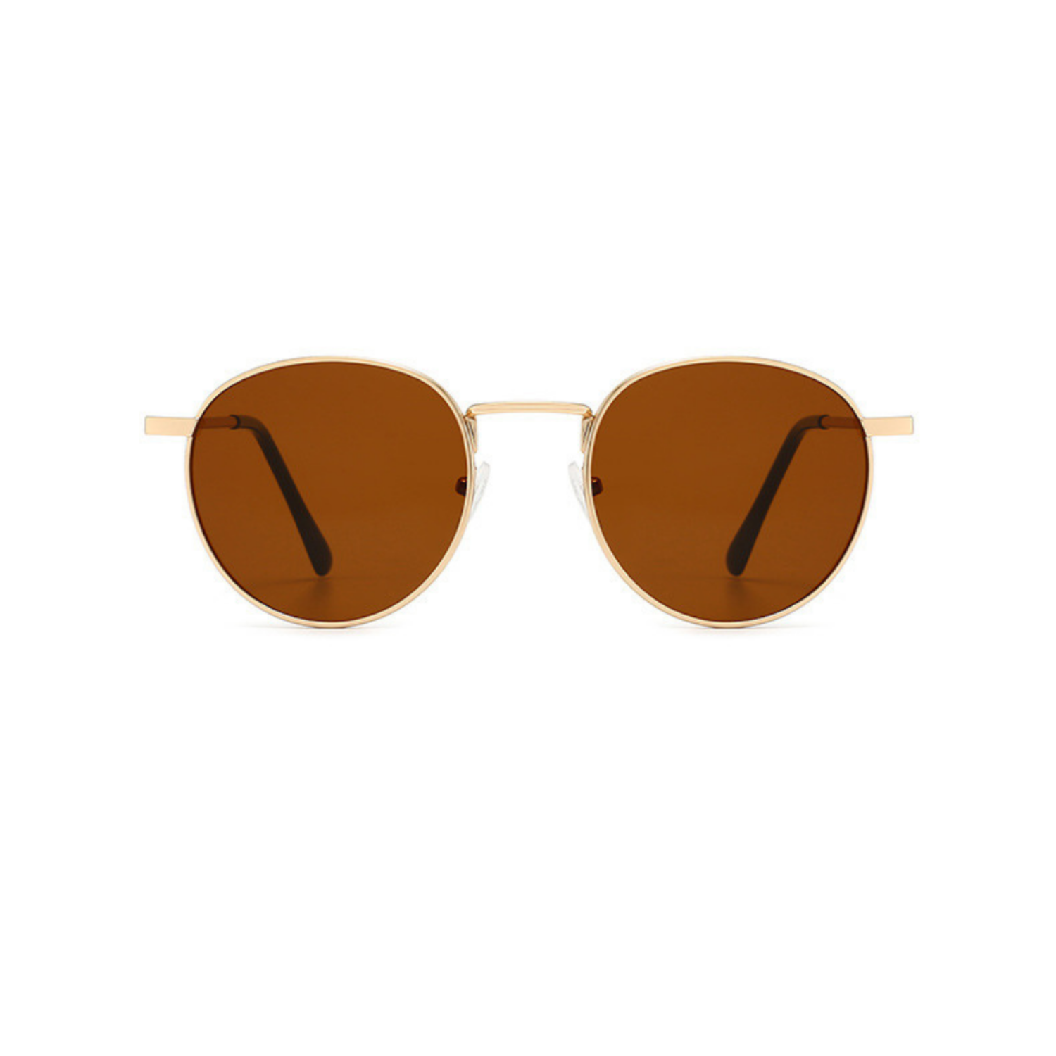 Gold Round Frame Brown Sunglasses JLTG0310