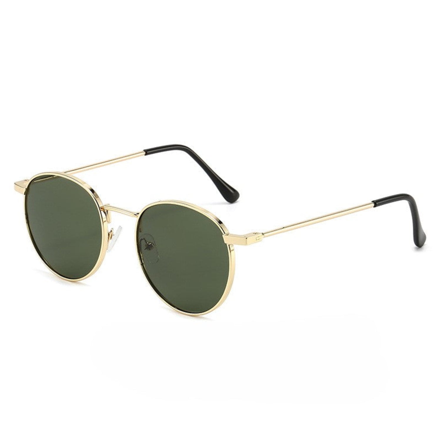 Gold Round Frame Green Sunglasses JLTG0311