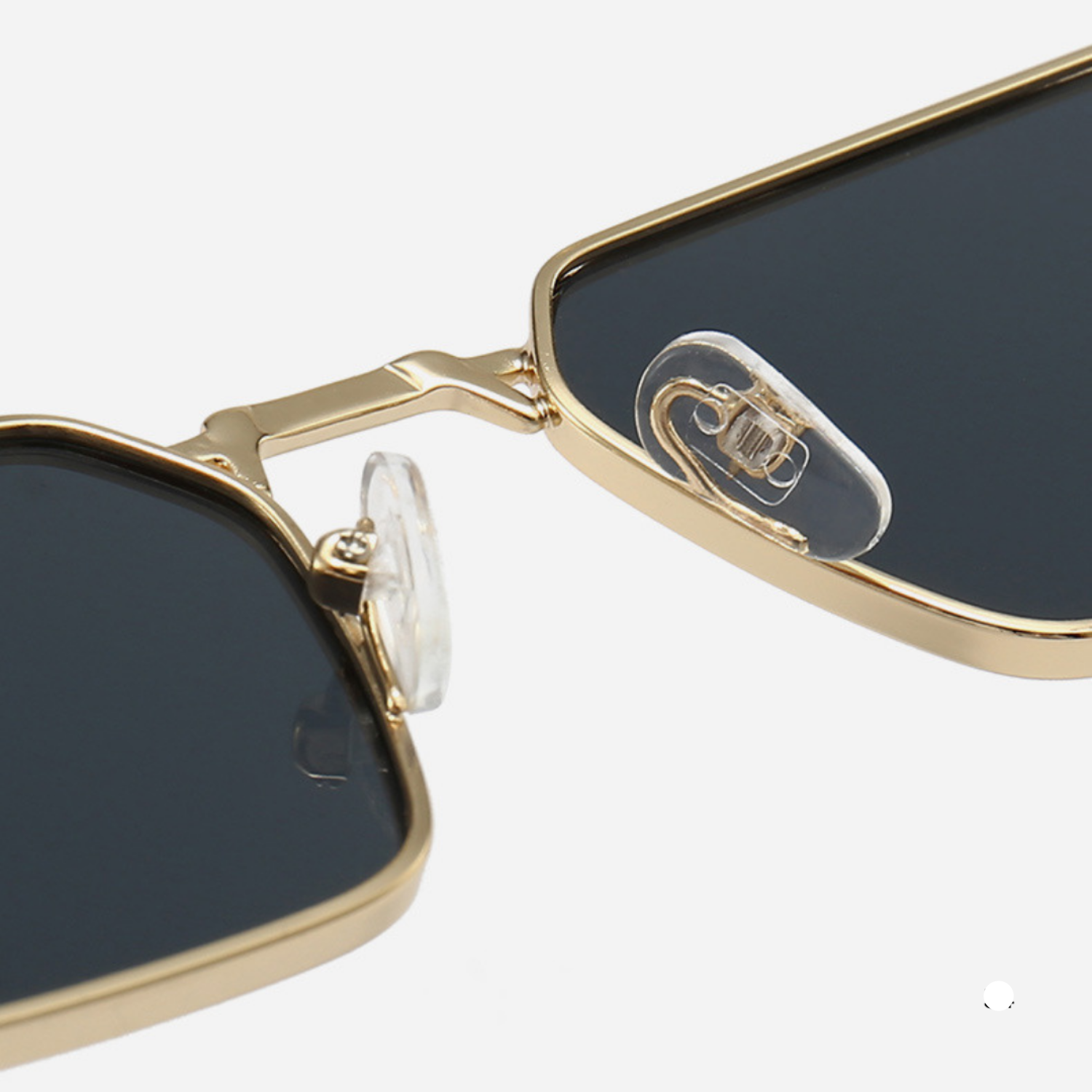 Gold Square Metal Black Sunglasses JLTG0312
