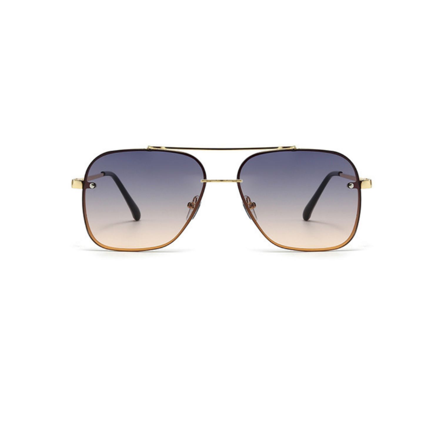 Gold Rimless Purple Gradient Sunglasses JLTG0314
