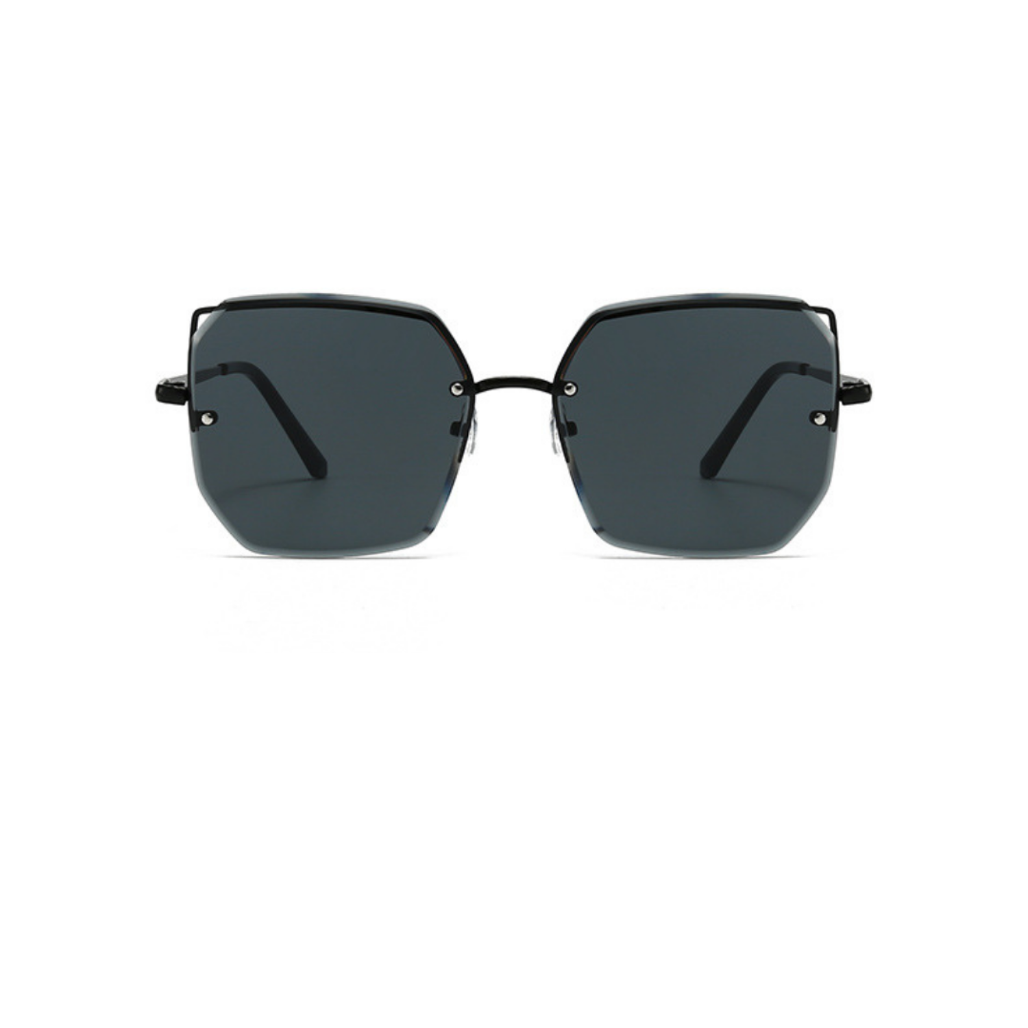 Rimless Gold Black Gradient Sunglasses JLTG0320