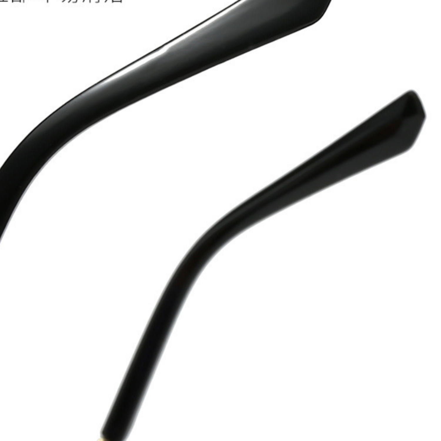 Gold Rimless Black Sunglasses JLTG0327
