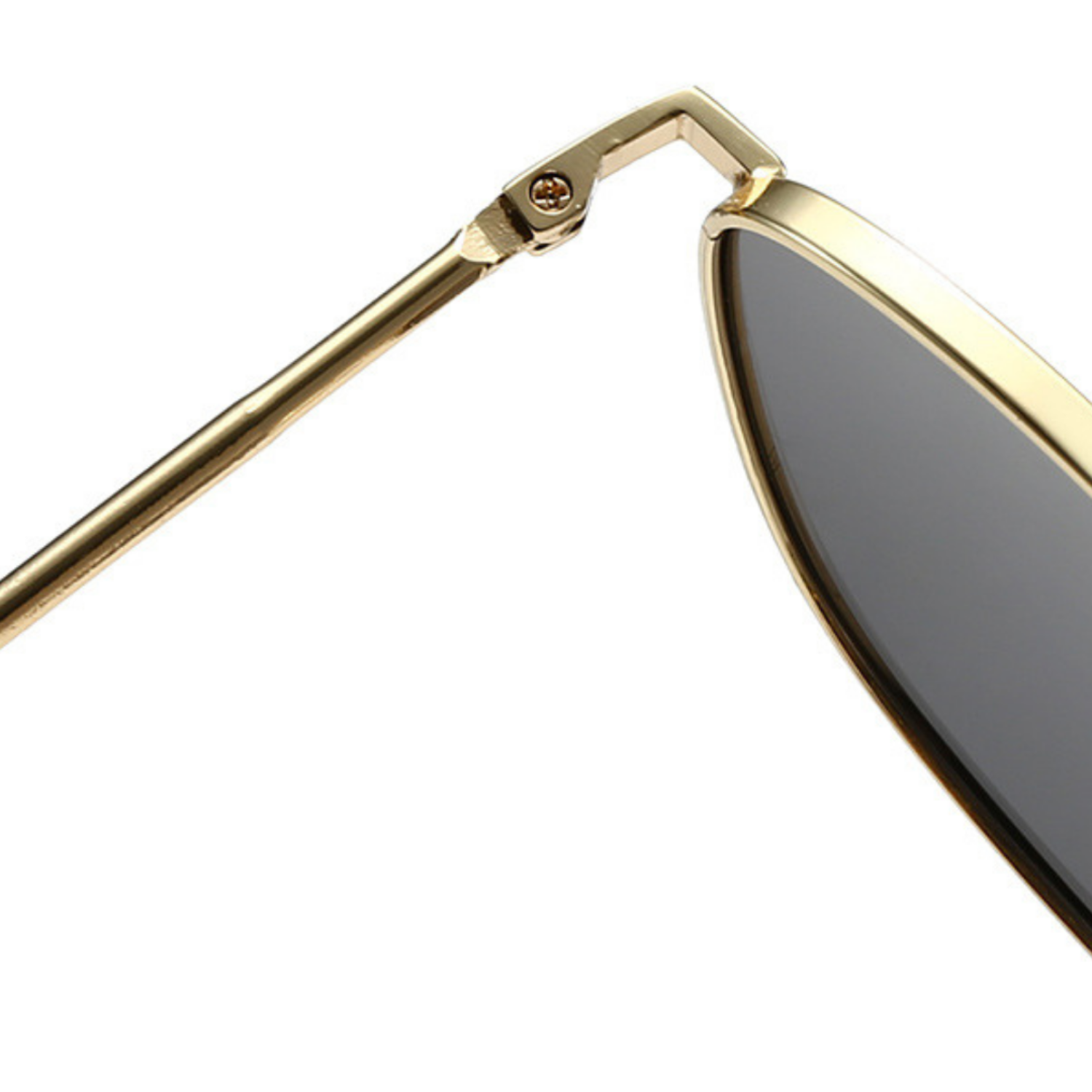 Gold Hexagon Frame Black Sunglasses JLTG0328