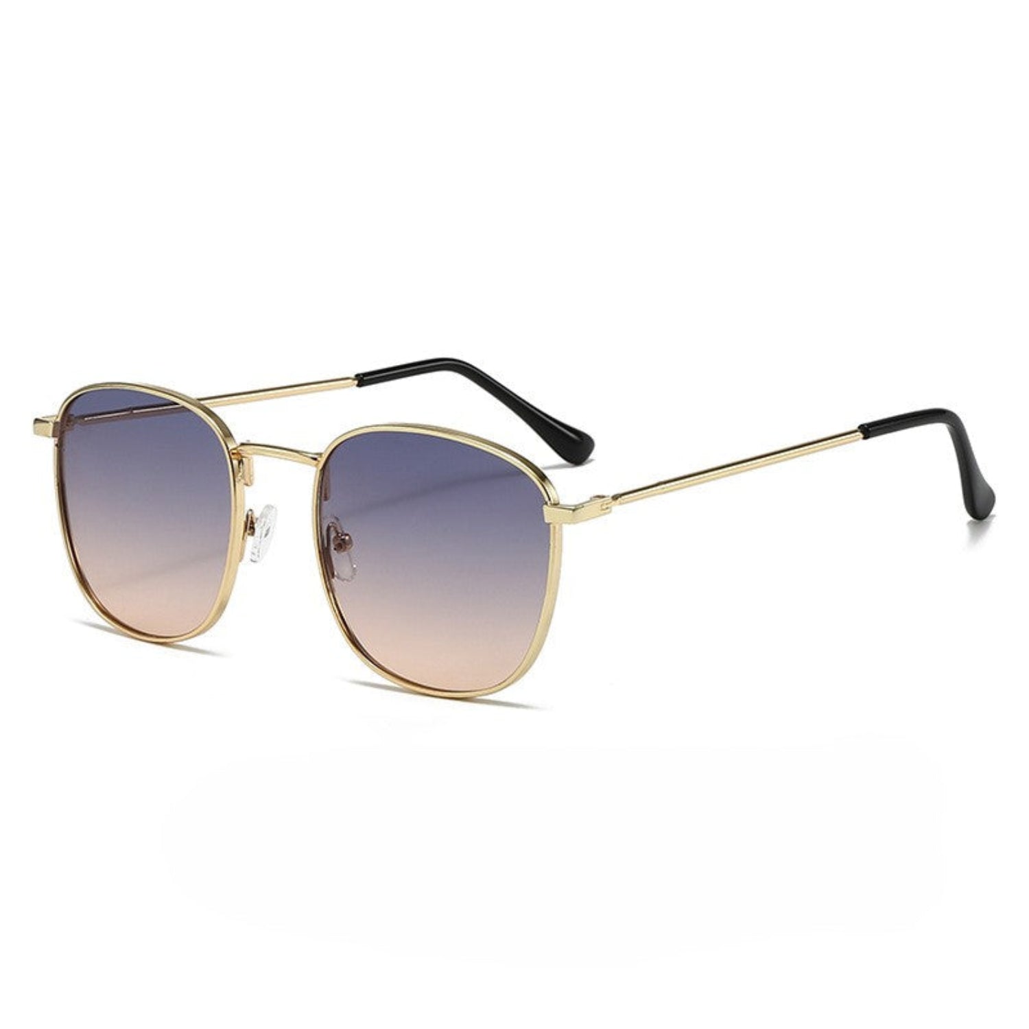 Gold Hexagon Frame Gray Gradient Sunglasses JLTG0330