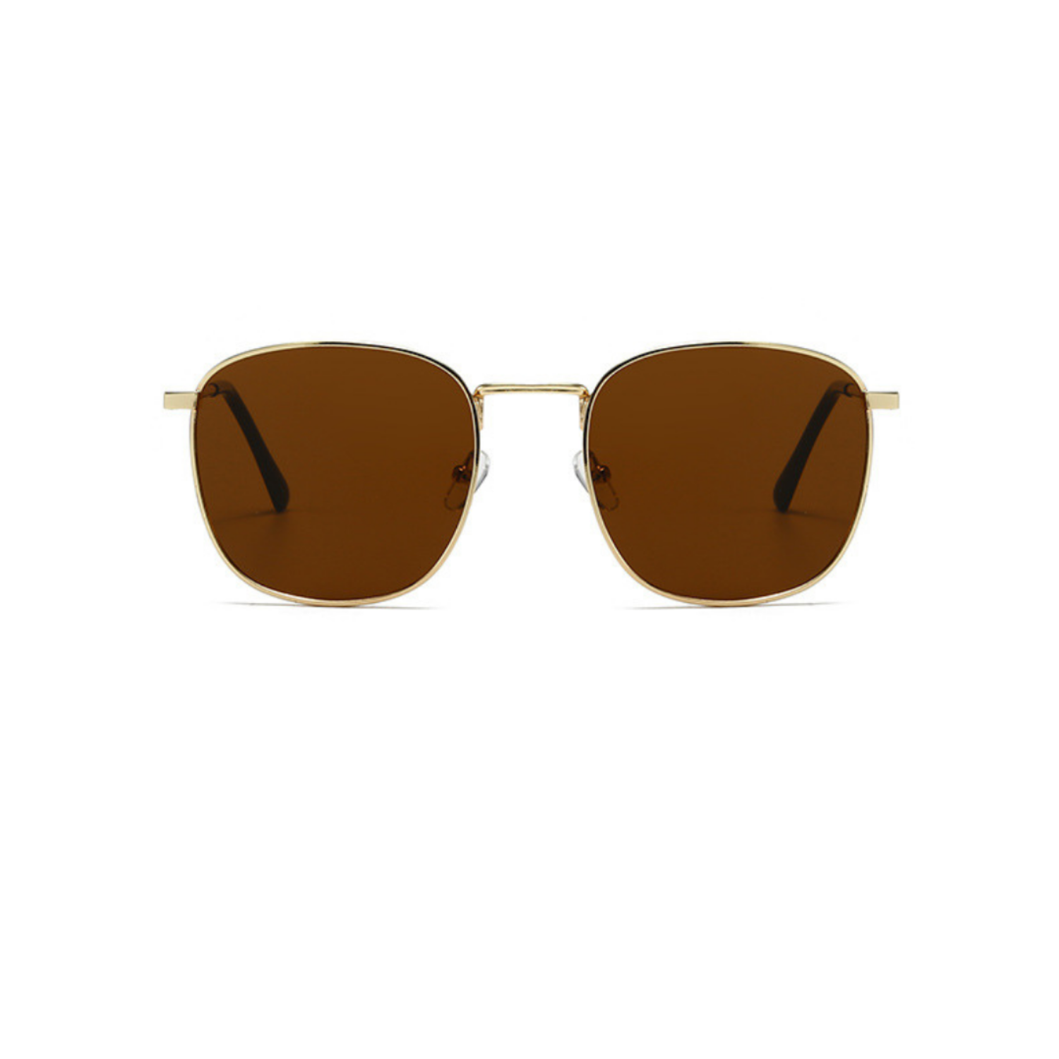 Gold Hexagon Frame Brown Sunglasses JLTG0331