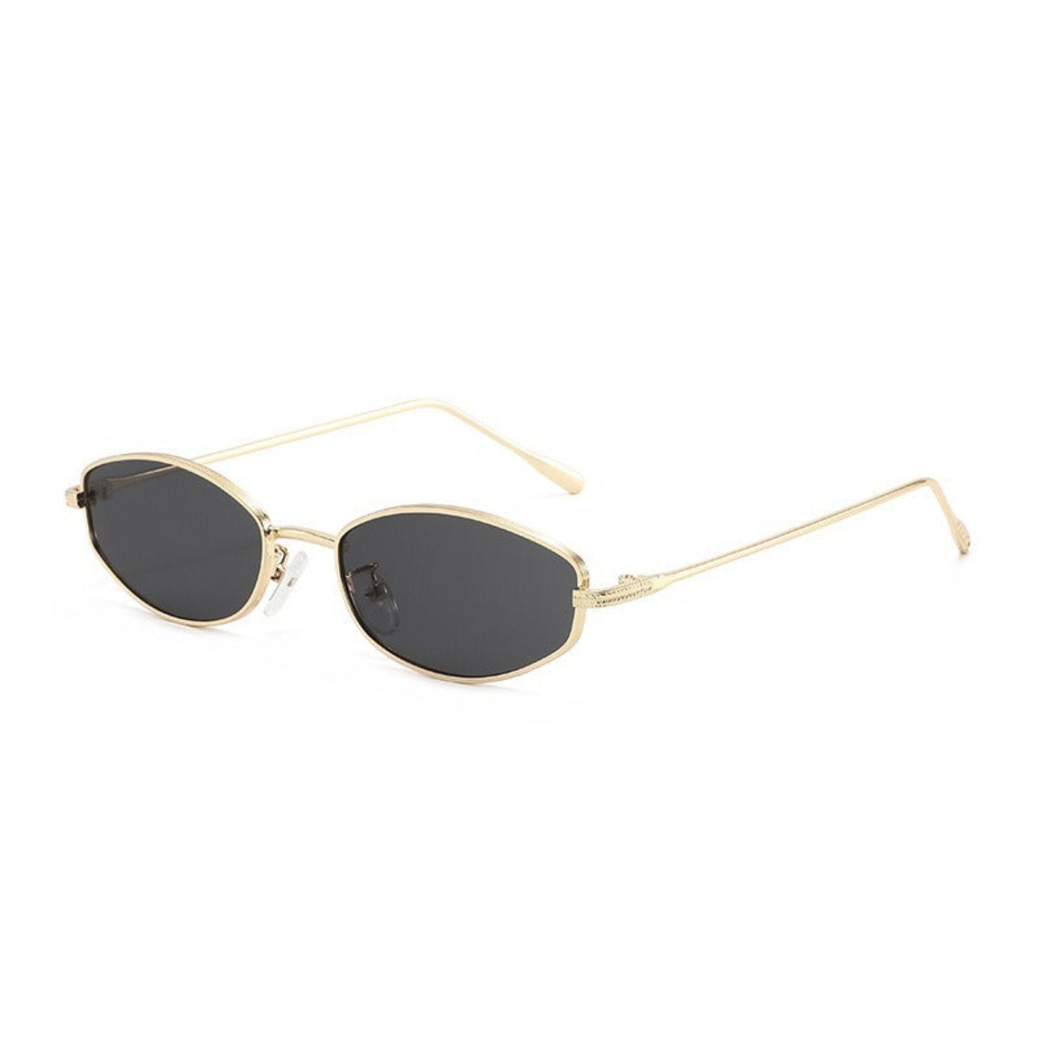 Gold Rimless Square Black Sunglasses JLTG0334