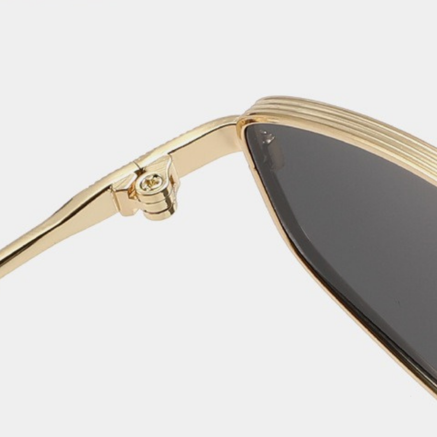 Gold Rimless Square Black Sunglasses JLTG0334