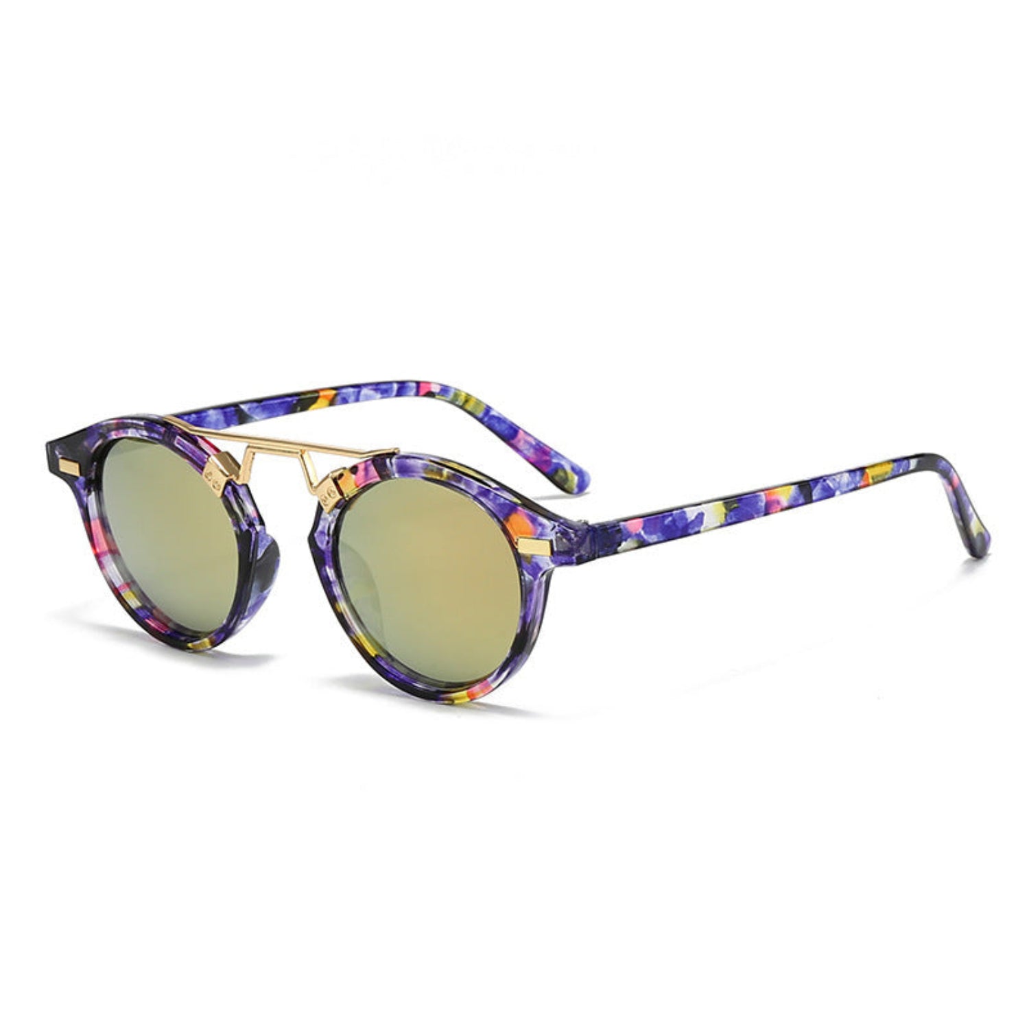 Purple Tortoise Gold Bridge Sunglasses JLTG0342