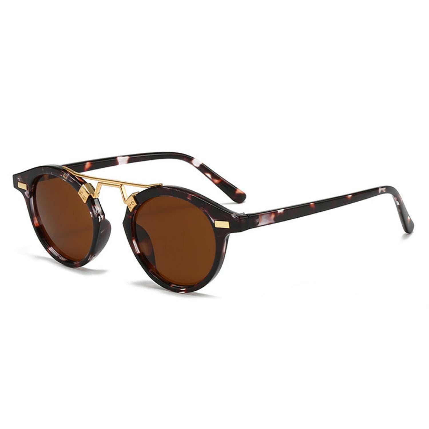 Sleek Gold Aviator Black Sunglasses JLTG0343