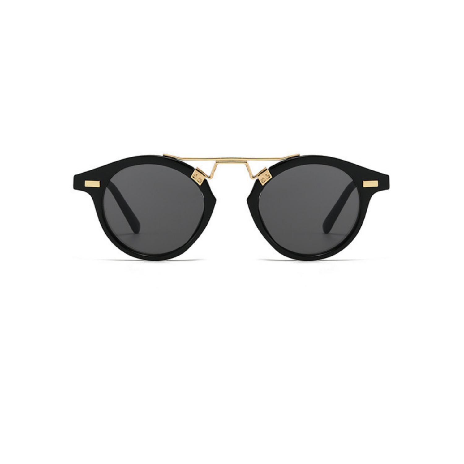 Black Round Gold Bridge Sunglasses JLTG0346