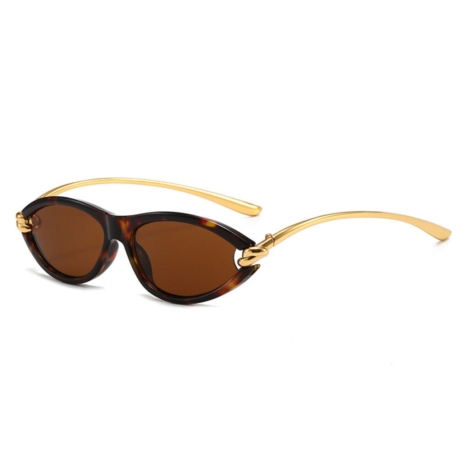 Tortoise Shell Gold Cat-Eye Sunglasses JLTG0361