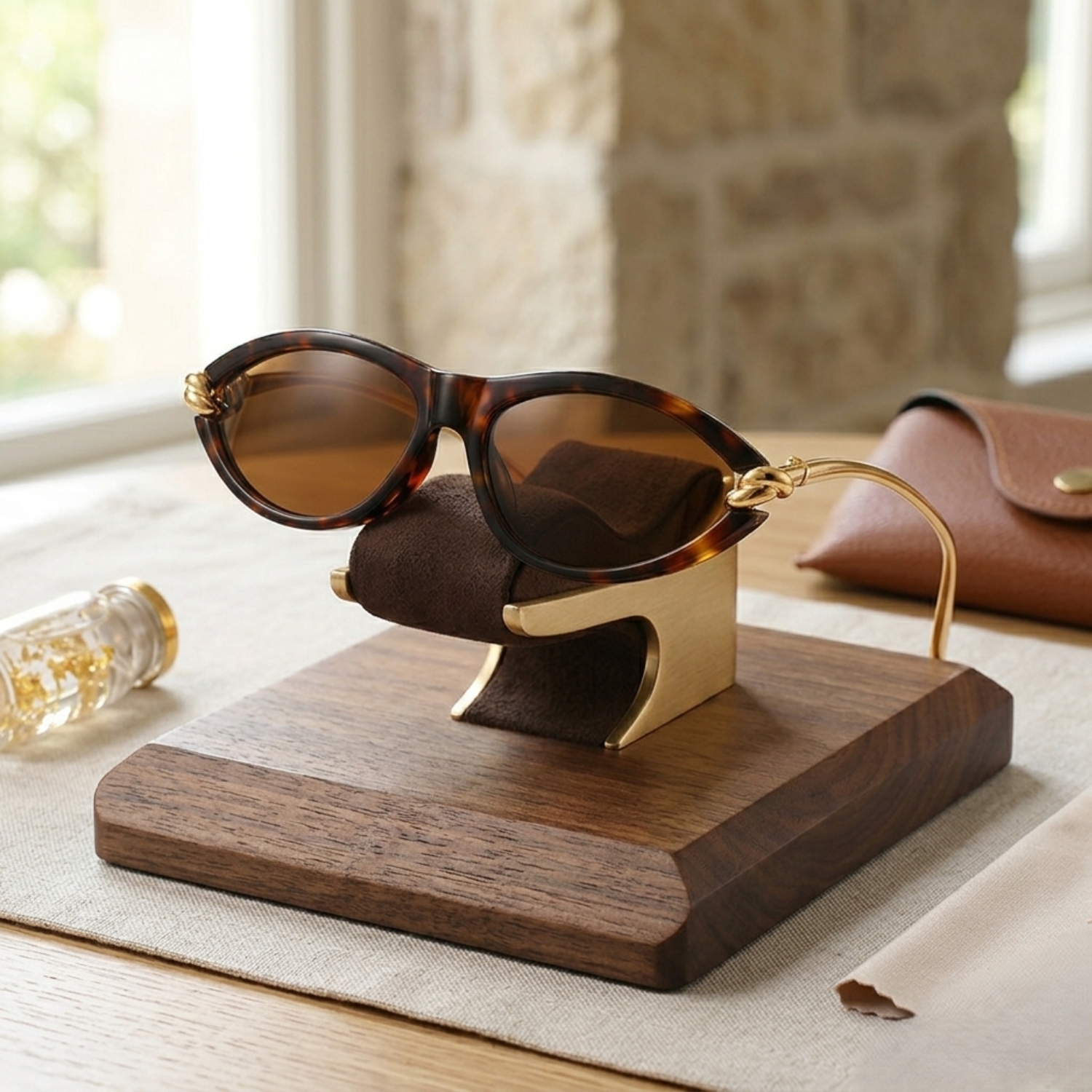 Tortoise Shell Gold Cat-Eye Sunglasses JLTG0361