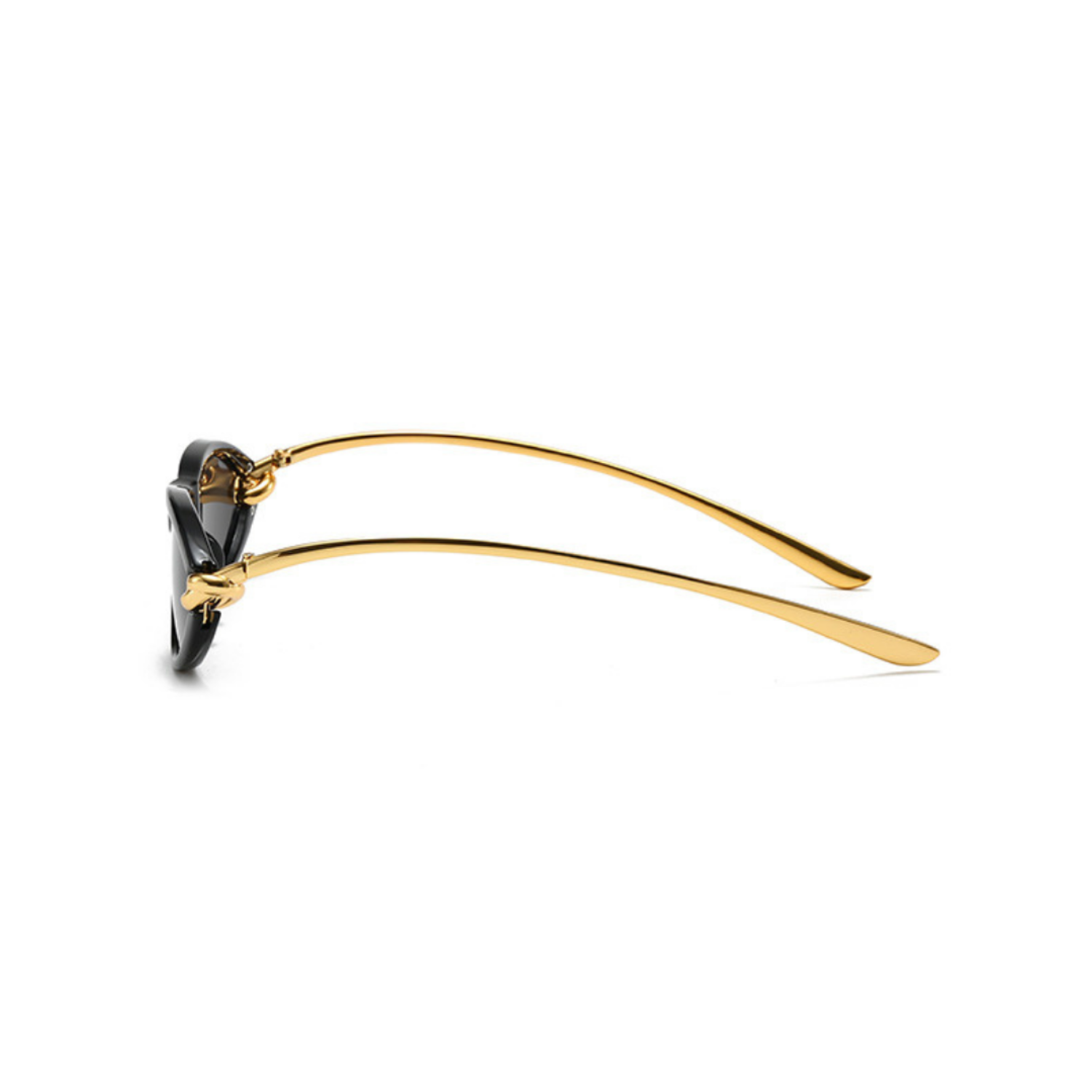 Black Shell Gold Cat-Eye Sunglasses JLTG0362