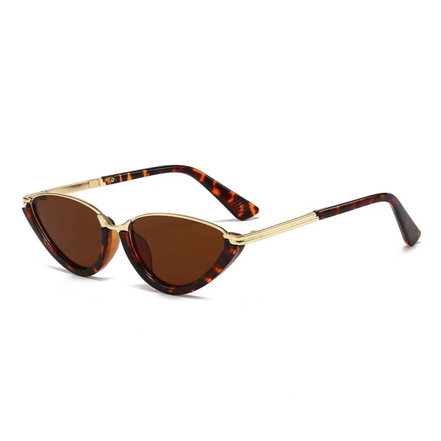 Gold Bridge Tortoise Brown Cat-Eye Sunglasses JLTG0365