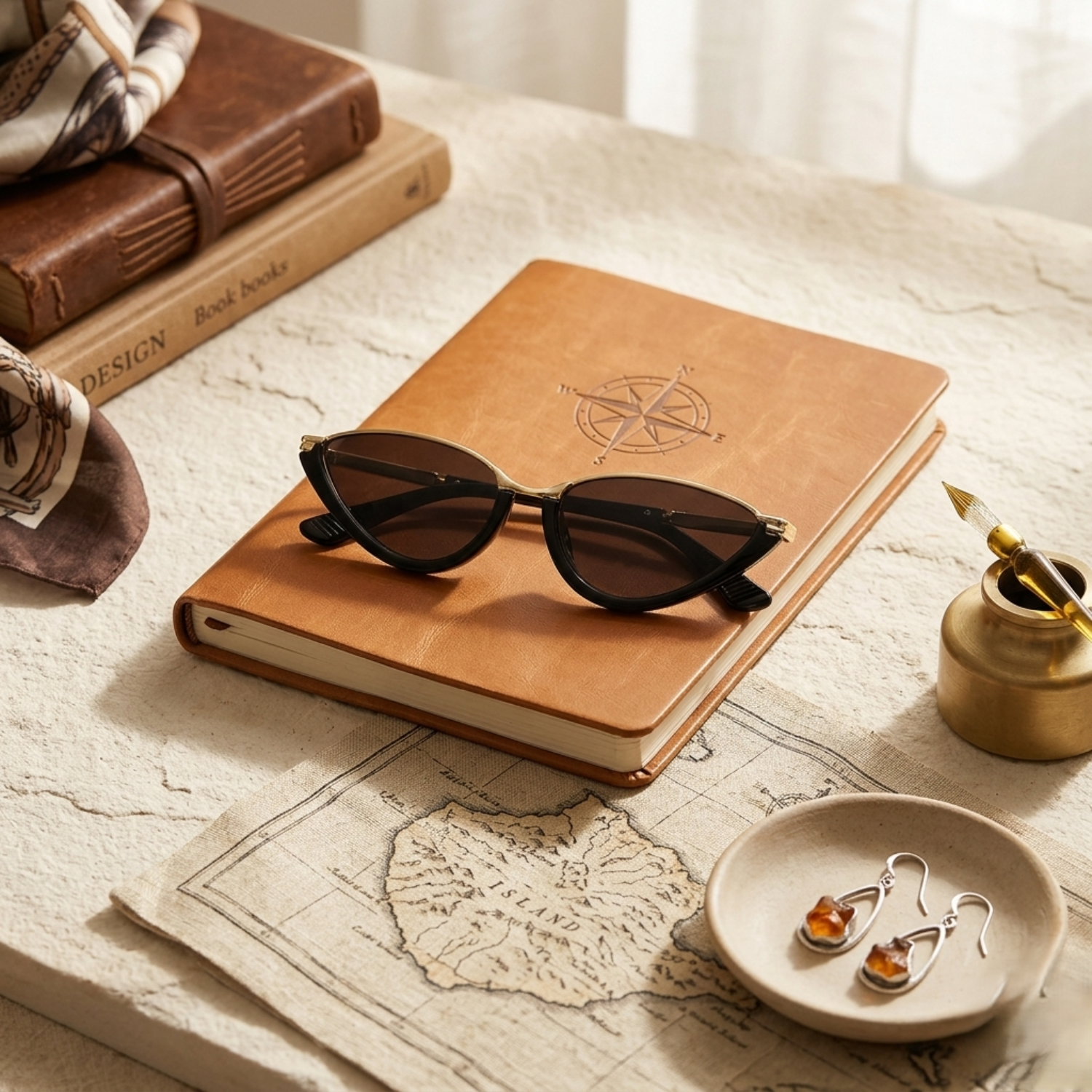 Gold Bridge Black Cat-Eye Sunglasses JLTG0367