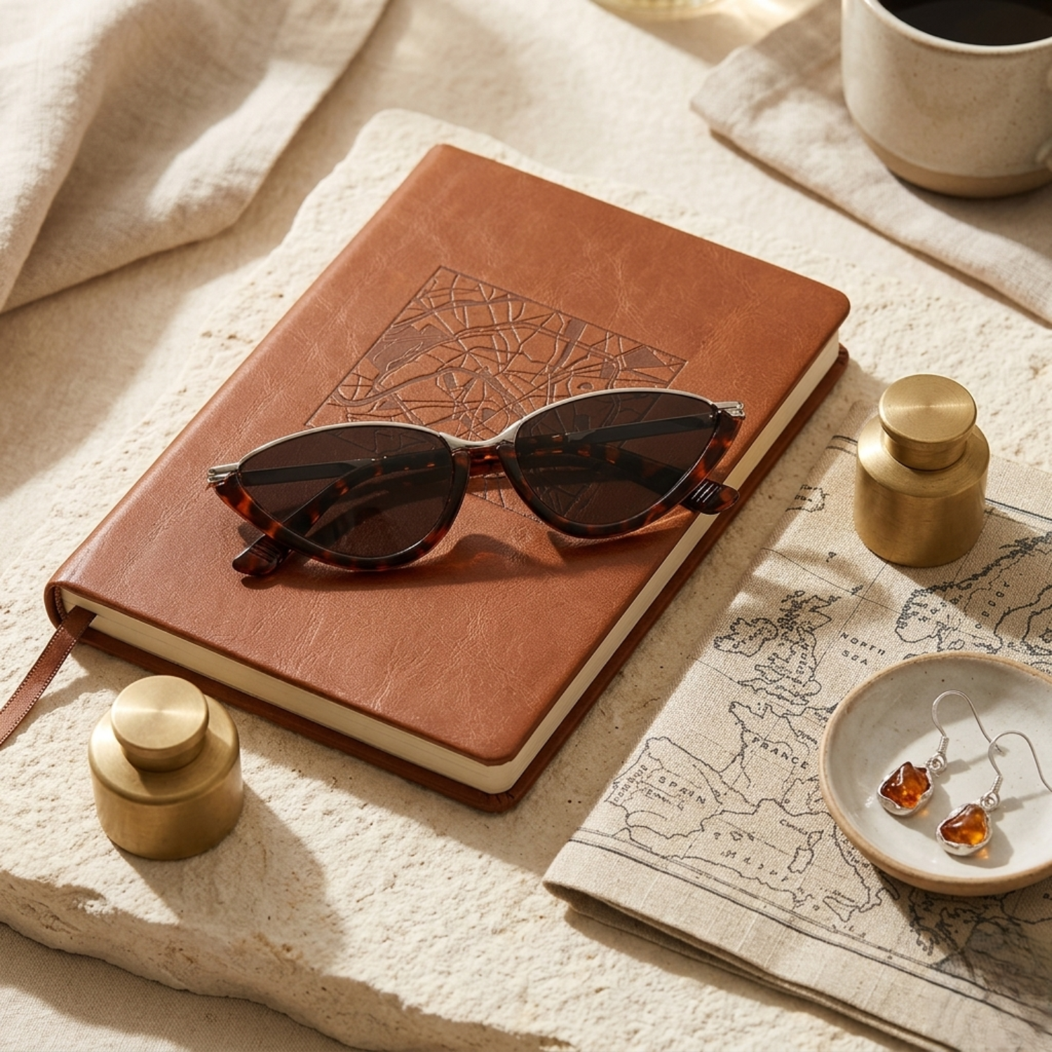 Gold Bridge Tortoise Black Cat-Eye Sunglasses JLTG0368