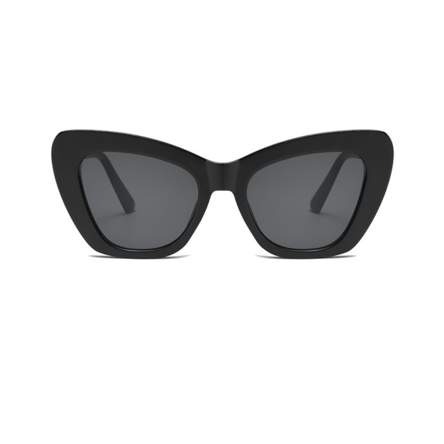 Bold Black Geometric Cat-Eye Sunglasses JLTG0369