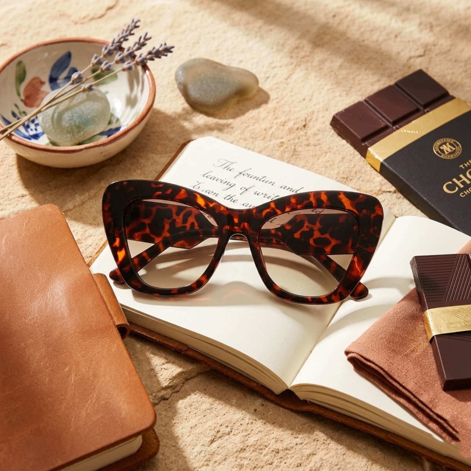 Bold Tortoise Geometric Cat-Eye Sunglasses JLTG0370
