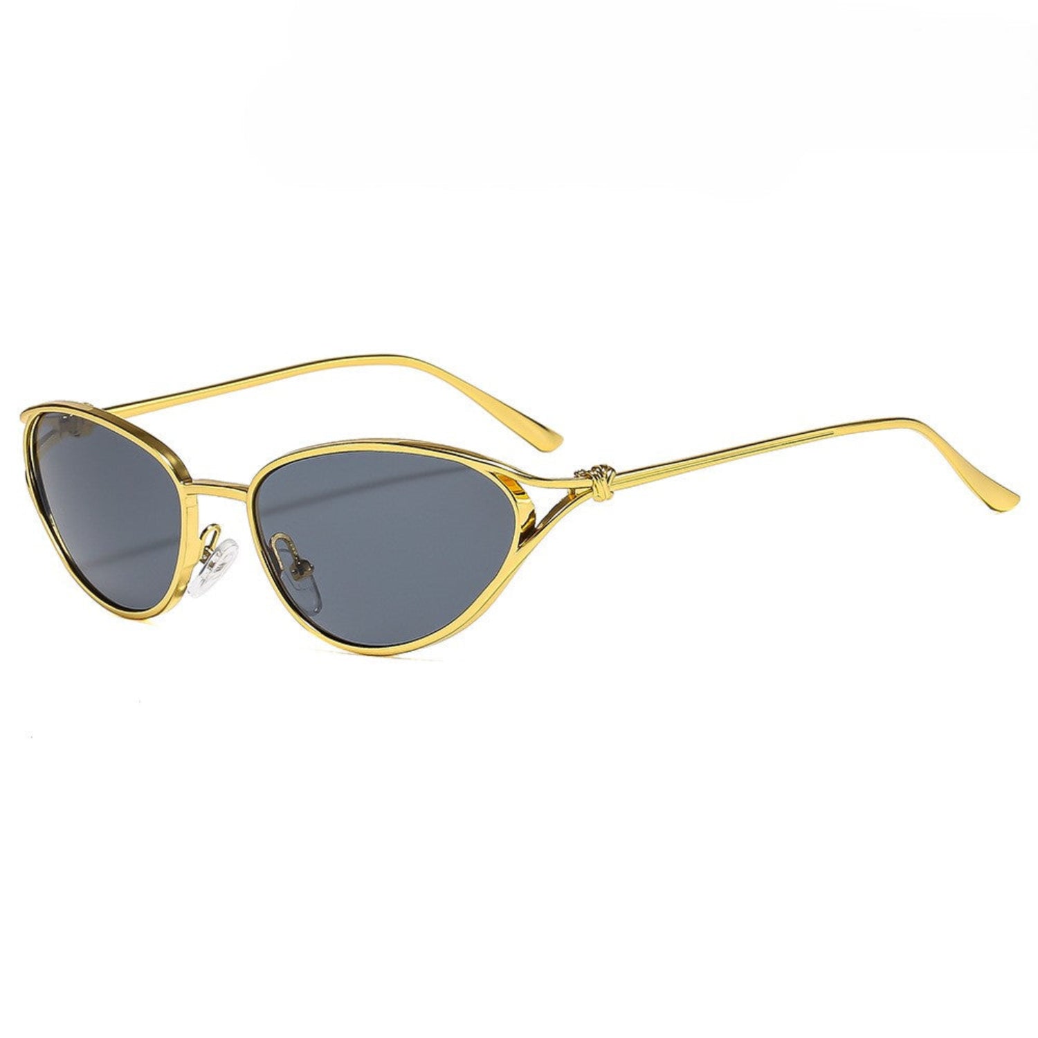 Gold Cat-Eye Gray Lens Sunglasses JLTG0376