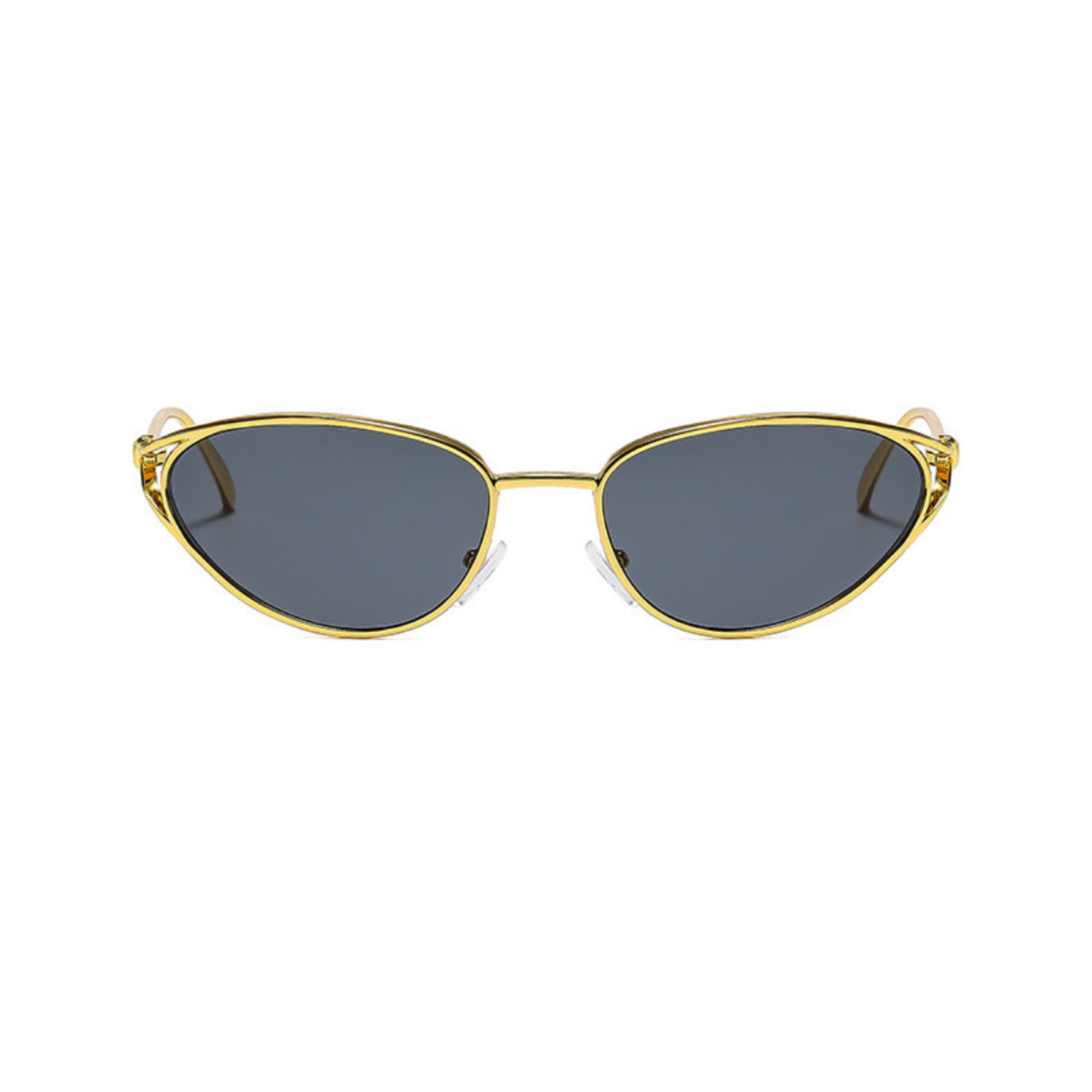 Gold Cat-Eye Gray Lens Sunglasses JLTG0376