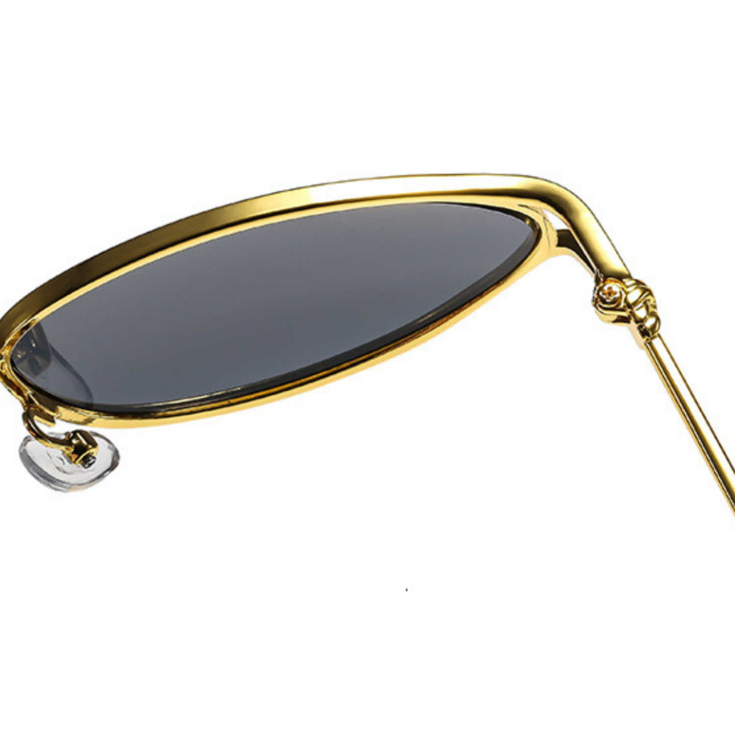 Gold Cat-Eye Gray Lens Sunglasses JLTG0376