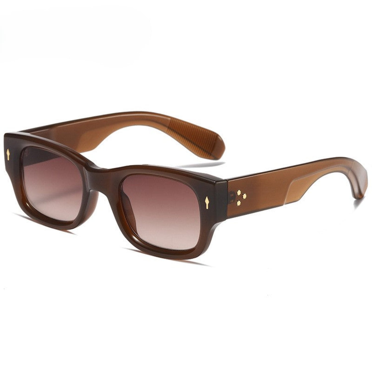Vintage Brown Bold Square Sunglasses JLTG0379