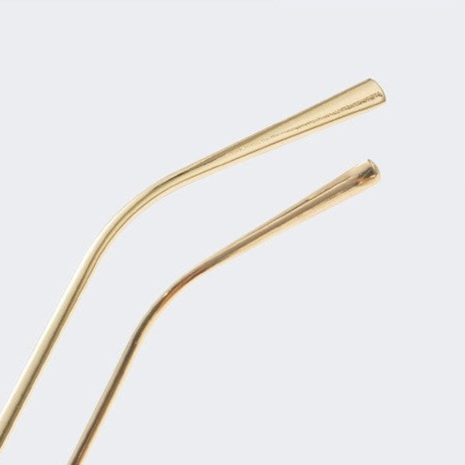 Gold Studded Rimless Cat-Eye Sunglasses JLTG0380