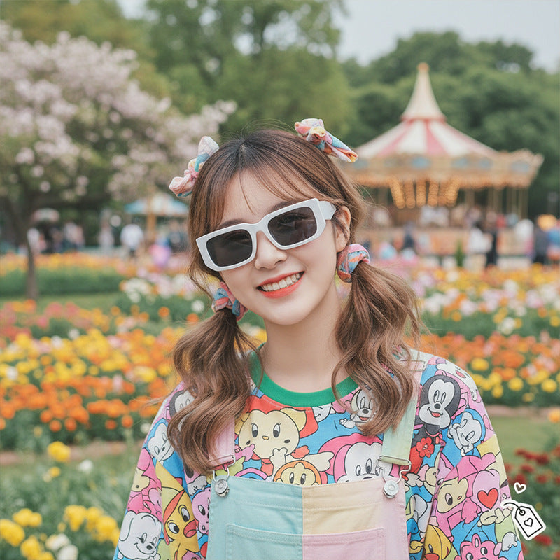 White Retro Shades Sunglasses  JLTG0383