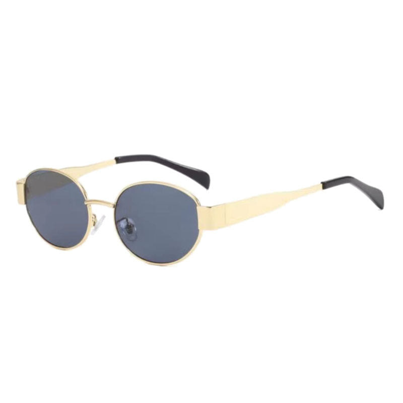 Round Gold Black Sunglasses JLTG0387