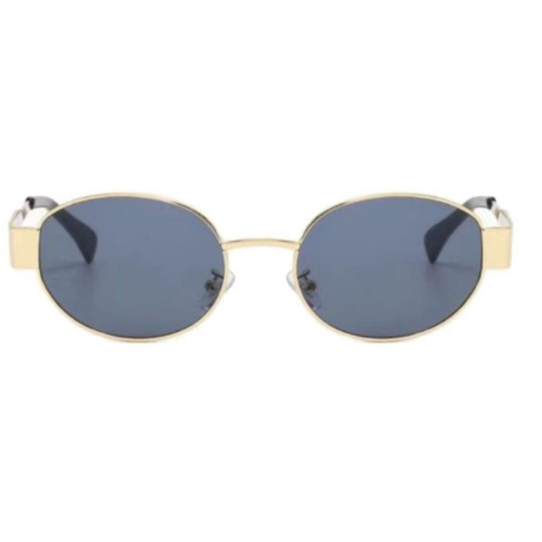 Round Gold Black Sunglasses JLTG0387