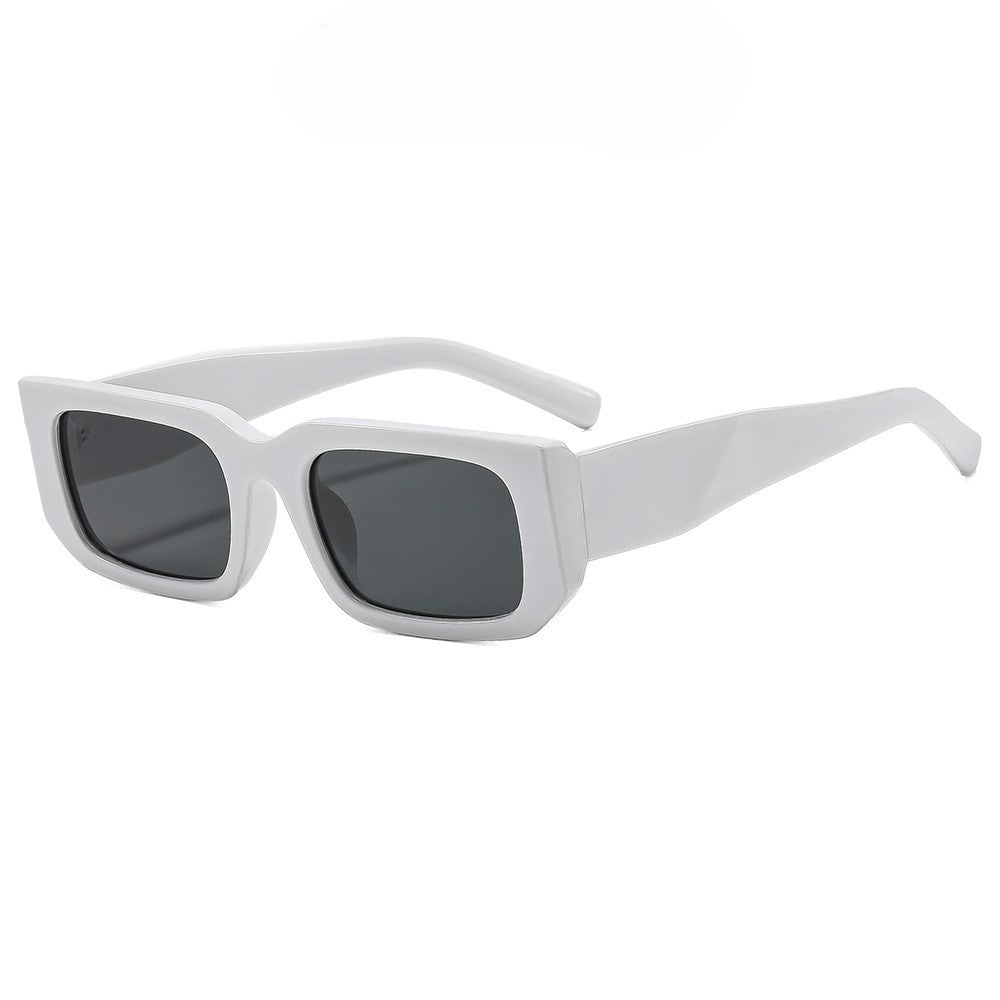 Chic White Rectangular Sunglasses JLTG0403