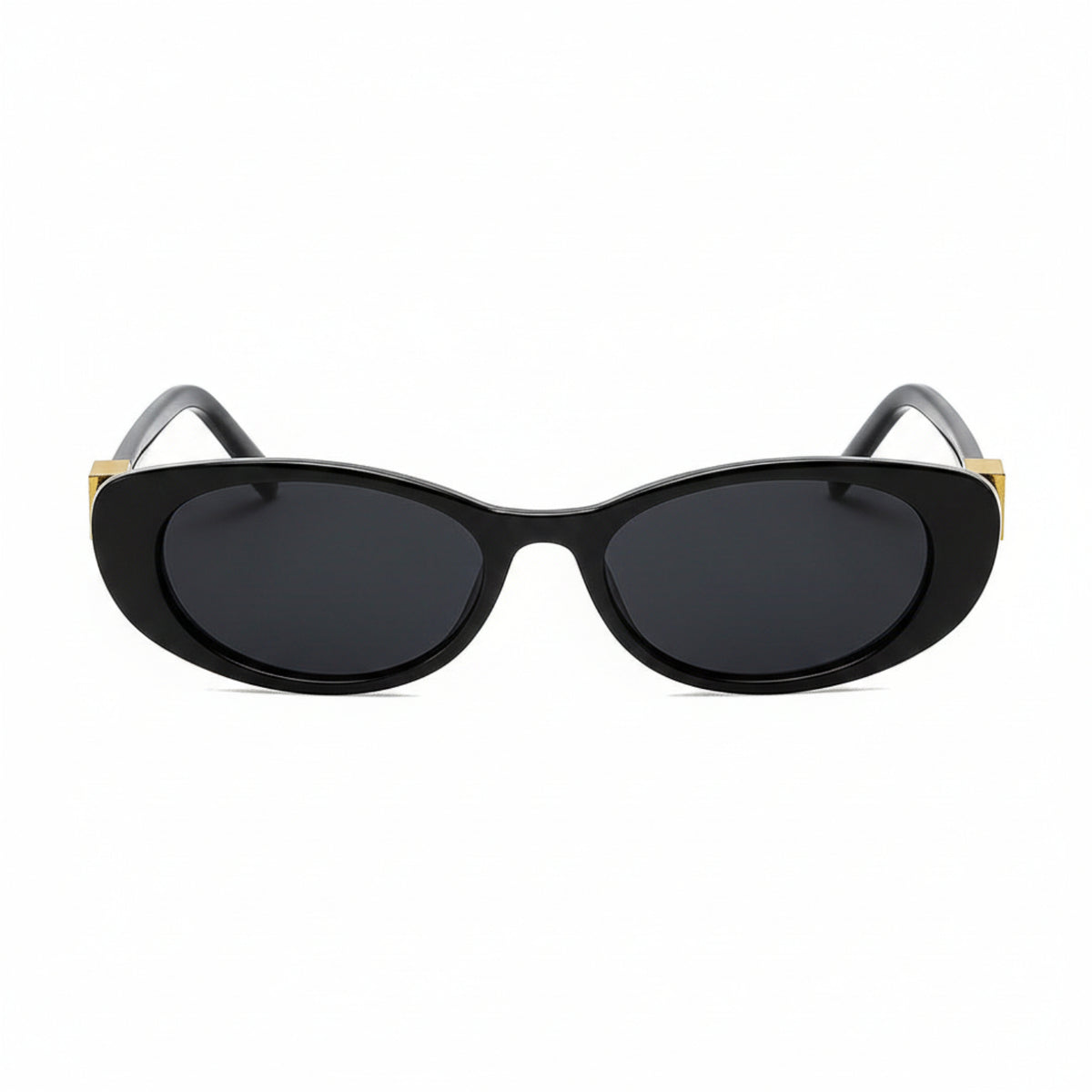 Trendy Black Oval Sunglasses JLTG0408
