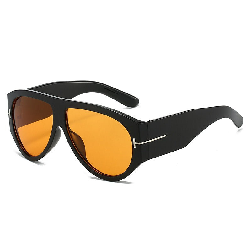 Trendy Orange Shield Sunglasses JLTG0413