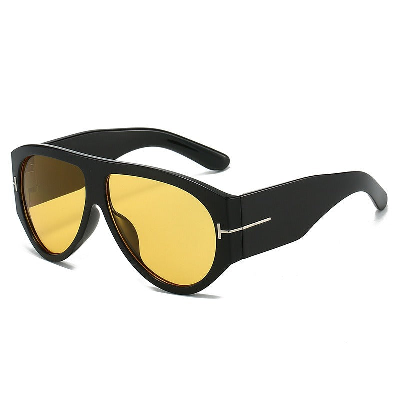 Trendy Yellow Shield Sunglasses JLTG0414