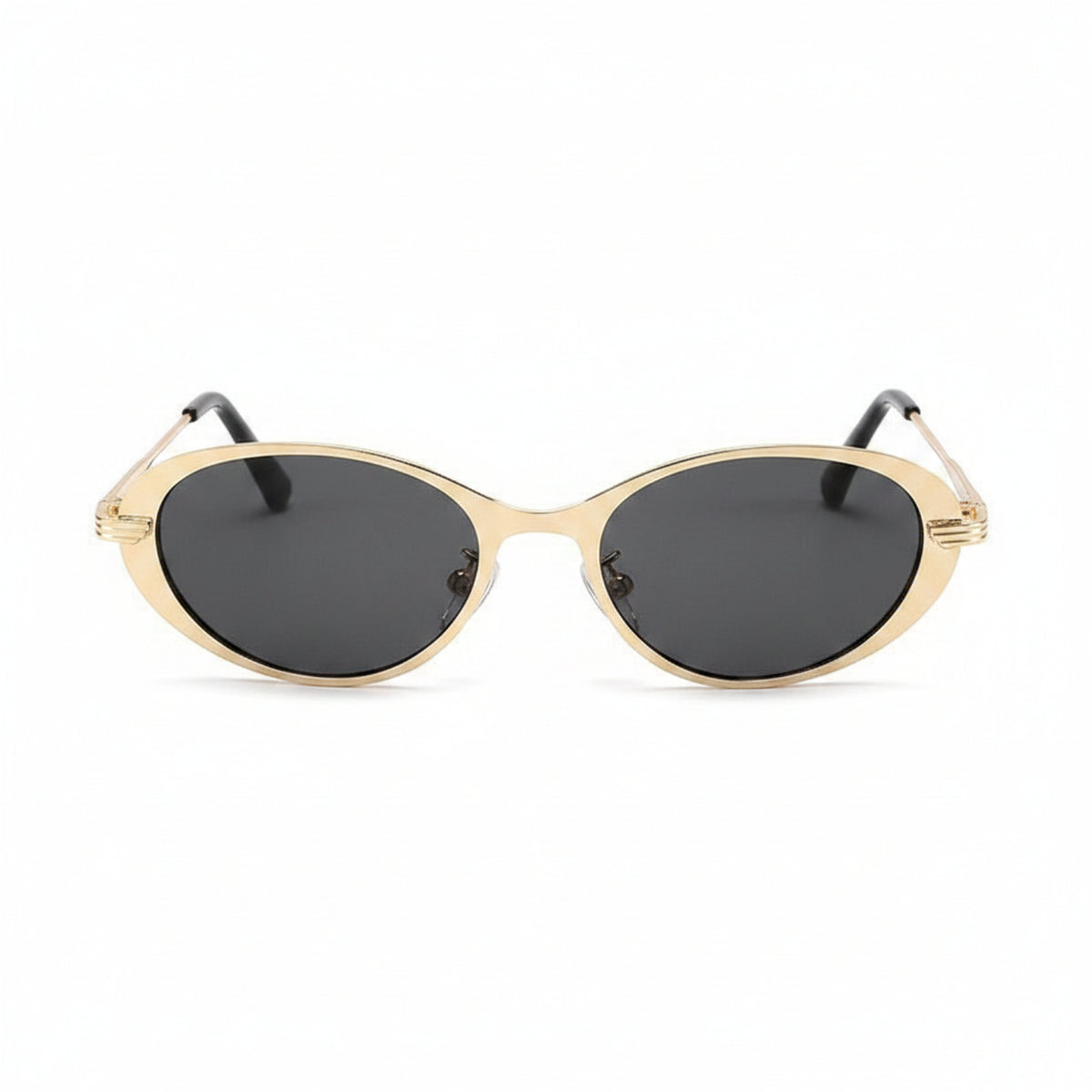 Trendy Black Oval Sunglasses JLTG0415
