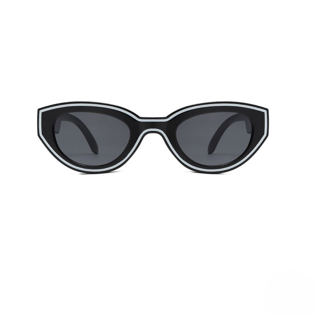 Trendy Black Oval Sunglasses JLTG0417