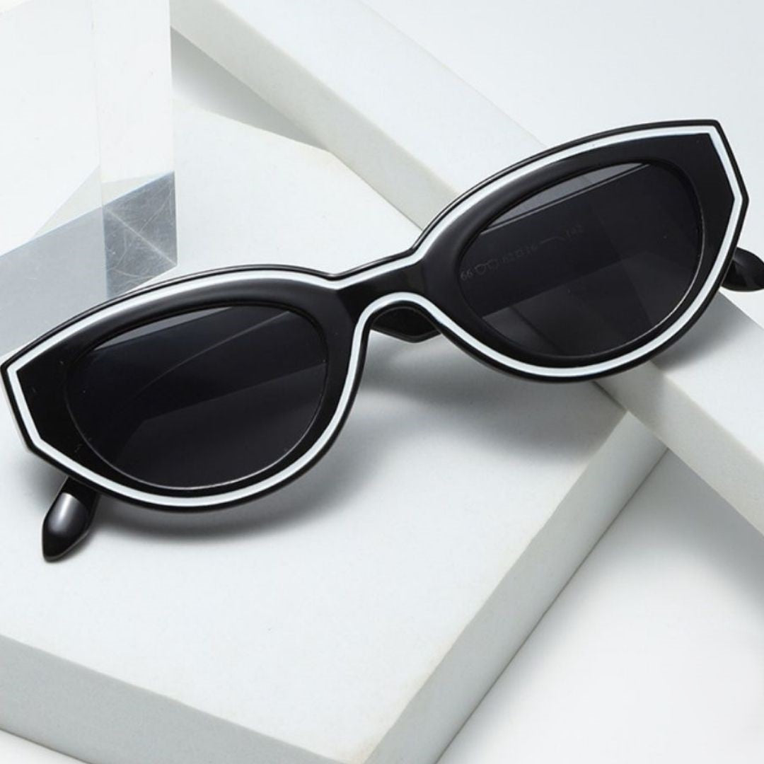 Trendy Black Oval Sunglasses JLTG0417