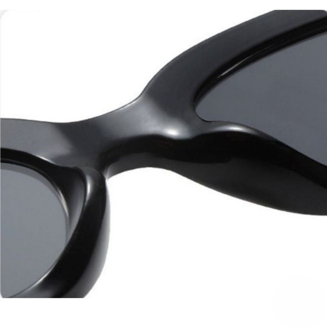 Trendy Black Oval Sunglasses JLTG0417