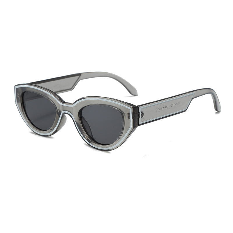 Trendy Grey Oval Sunglasses JLTG0419